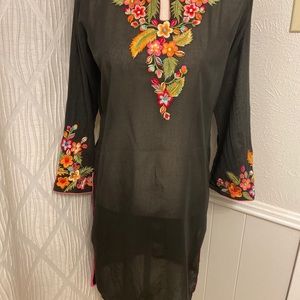 Pakistani Indian Shirt .Brand Chinyere.Embroidered